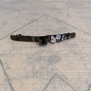 Colette Malouf Metallic Crystal Wavy Barrette